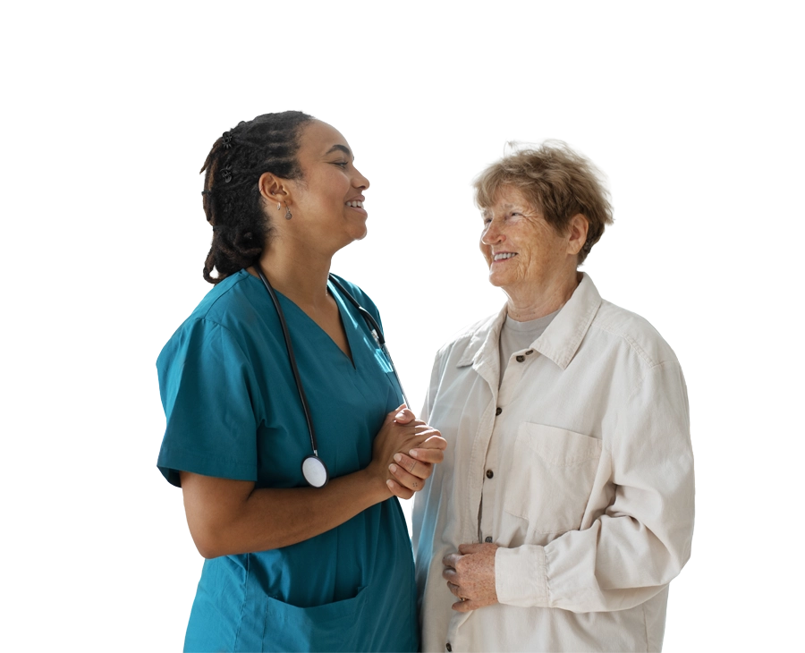 Header Pflegekraft Patientin